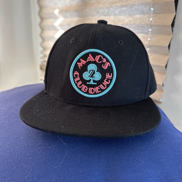RARE Mac's Club Deuce Bar Ball Cap Flat Brim Hat A Sunny Place for Shady People